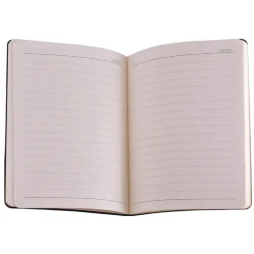 Soft Cover A5 Notebook Black Open
